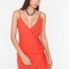 Trendyol Red Tie Detailed Beach Dress