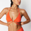 Trendyol Red Triangle Accessorized Bikini Top