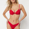 Trendyol Red V-Cut Regular Bikini Bottom