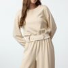 Trendyol Relaxed Crop Thick Knitted Sweatshirt with Stone Snaps
