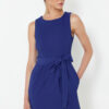 Trendyol Saks Belted Body Wrap Crew Neck Mini Woven Dress