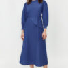 Trendyol Saks Belted Front Piece Cotton Woven Dress