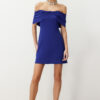 Trendyol Saks Carmen Collar Woven Short Dress