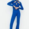 Trendyol Saks Cut Out Detailed Knitwear Top and Bottom Set