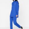 Trendyol Saks Hooded Slogan Printed Knitted Tracksuit