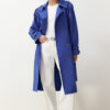 Trendyol Saks Oversize Belted Windbreaker Detailed Water Repellent Long Trench Coat