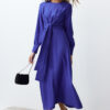 Trendyol Saxe Blue Waist Tie Detail Woven Dress