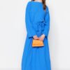 Trendyol Saxon Belted Woven Crinkle Dress