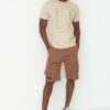 Trendyol Shorts - Brown - Normal Waist