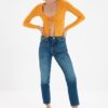 Trendyol Sötétkék Wash High Waist Farmer