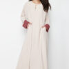 Trendyol Stone Color Block Aerobin Abaya/Abaya & Dress 2-Piece Woven Suit
