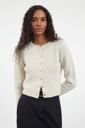 Trendyol Stone Crop Crew Neck Jacket Look Knitwear Cardigan Trendyol Stone Crop Crew Neck Jacket Look Knitwear Cardigan