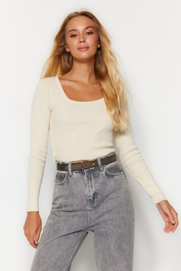 Trendyol Stone Crop kötöttáru pulóver