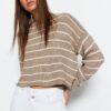 Trendyol Stone Crop kötöttáru pulóver