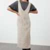 Trendyol Stone Maxi Knitwear V-Neck Gilet Dress