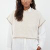 Trendyol Stone More Sustainable Wide Pattern Crop Crew Neck Knitted Sweater
