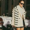 Trendyol Stone Oversize Straight Cut Basic Double Breasted Woven Blazer Jacket
