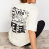 Trendyol Stone Oversize/Wide Cut Far East Printed Short Sleeve 100% T-Shirt