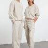 Trendyol Stone Oversize/Wide Cut Unisex Tracksuit
