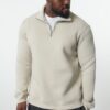 Trendyol Stone Plus Size Oversize/Normal Cut Stand Collar Zippered Fleece Inside Sweatshirt