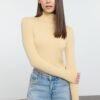 Trendyol Stone Premium Soft Fabric Turtleneck Fitted/Fits Body Flexible Knitted Blouse