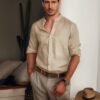 Trendyol Stone Slim Fit Command Collar Comfortable Shirt