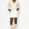 Trendyol Stone Soft Textured Striped Knitwear Cardigan