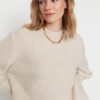 Trendyol Stone Wide Pattern Couple Soft Texture Basic Knitwear Sweater