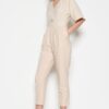 Trendyol Stone Woven Overalls in Cut Out/Window Detailed