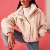 Trendyol Stone Zip túlméretes Plüss Mont