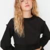 Trendyol Sweatshirt - Black - Regular fit