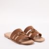 Trendyol Tan Riveted Brown Banded Women's Slippers