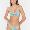 Trendyol Tie Dye mintás bikini alsók normál lábakkal
