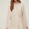 Trendyol Tie Stone Waist Woven Aerobin Shirt