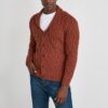 Trendyol Tile Men's Shawl Collar Hair Knit Cardigan