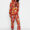 Trendyol Tile Motto Embroidered Patterned Sweatshirt-Jogger Knitted Pajamas Set