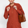 Trendyol Tile Zipper Detailed Knitted Sweatshirt