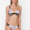 Trendyol Tropical Patterned Bikini Bottoms With Piping Detailed