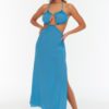 Trendyol Turquoise Cut-Out Detailed Beach Dress