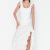 Trendyol Viscose Ecru Ruffle Beach Skirt