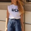 Trendyol White 100% Organic Cotton Printed Basic Crew Neck Knitted T-Shirt