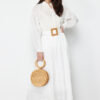 Trendyol White Basic Lined Woven Skirt