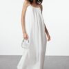 Trendyol White Casual/Wide Pattern Plain Backless Maxi Woven Dress