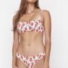 Trendyol White Floral mintás Gype Bikini alsó