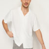Trendyol White Oversize Fit Summer Short Sleeve Linen Look Shirt