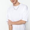 Trendyol White Oversize/Wide Cut Basic 100% pamut póló