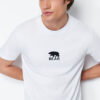 Trendyol White Regular Cut Bear/Animal Embroidered 100% Cotton Short Sleeve T-Shirt