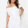 Trendyol White Woven Muslin 100% Cotton Beach Jumpsuit