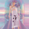 Trendyol X Artificial Wit Multi-Colored Floral Printed Lined Maxi Tulle Skirt