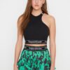 Trendyol X Sagaza Studio Black Metal Accessory Detailed Knitted Bustier